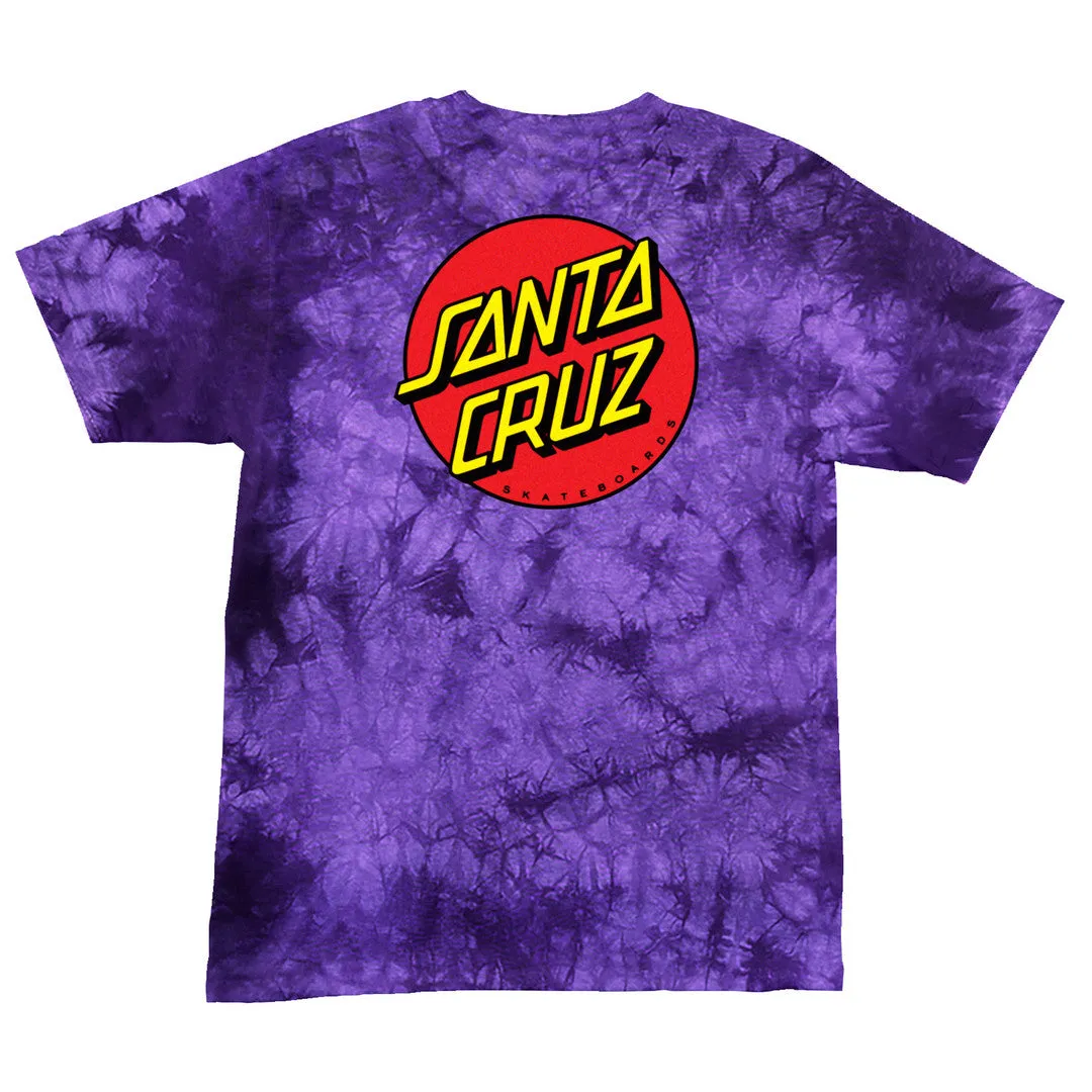 Santa Cruz Classic Dot Tee Purple Crystal Wash