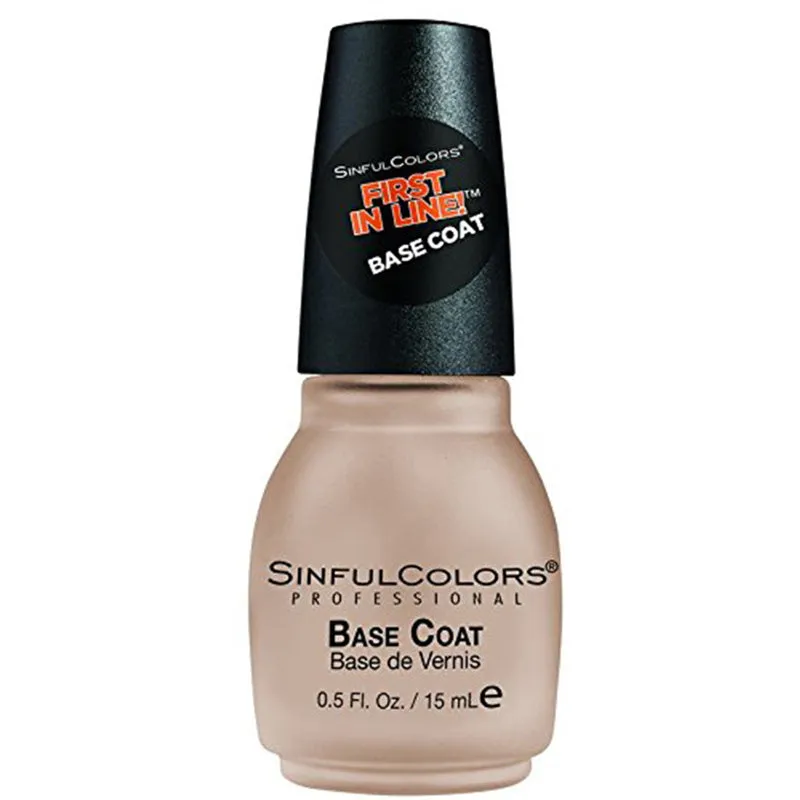 SINFULCOLORS - First In Line Base Coat Nail Treatment - 0.5 fl. oz. (15 ml)