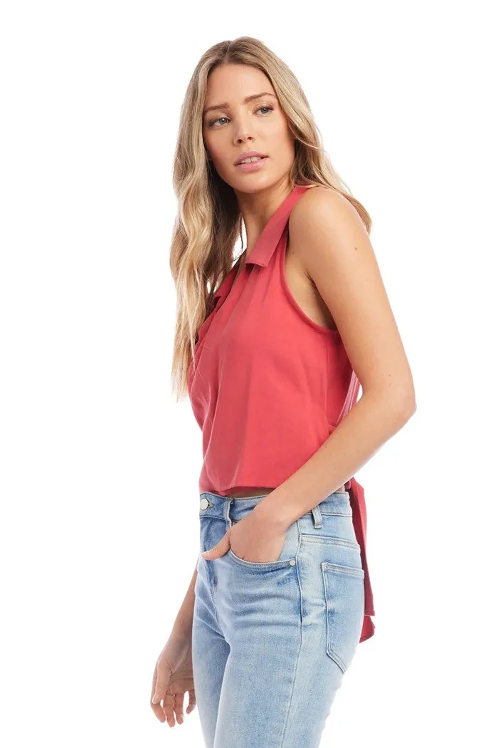 Sleeveless Wrap Top