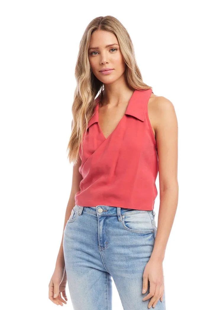 Sleeveless Wrap Top