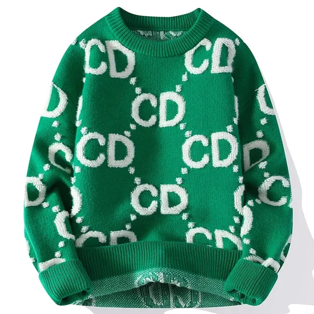 Solid Christmas Fashion Geometric Sweater