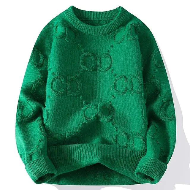 Solid Christmas Fashion Geometric Sweater