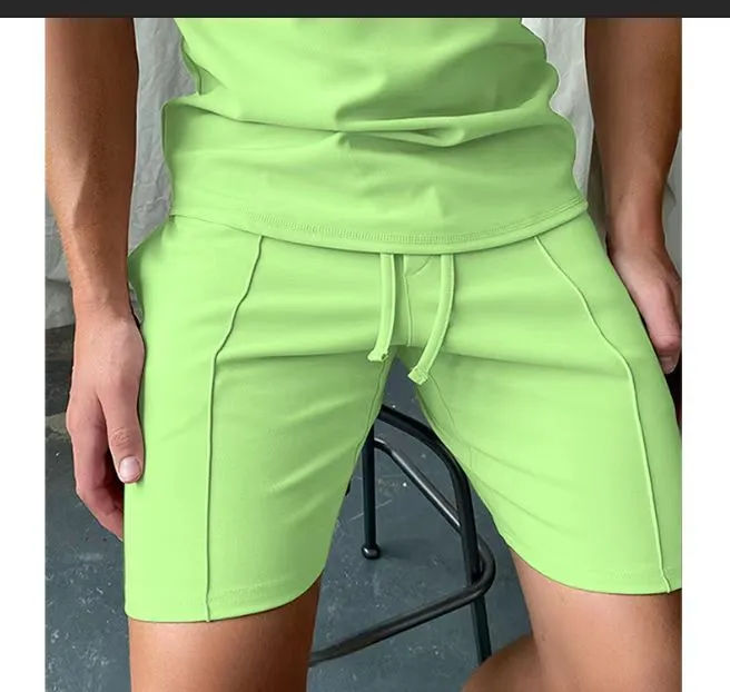 Solid Color Casual Fitness Sport Shorts