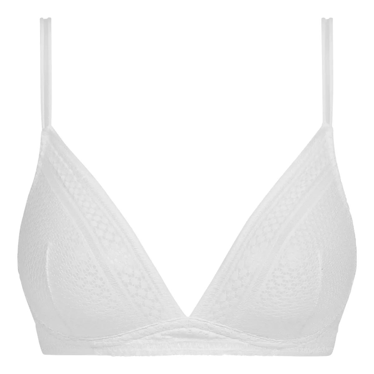 Soutien-gorge triangle avec armatures en dentelle Blanc Chic Summer