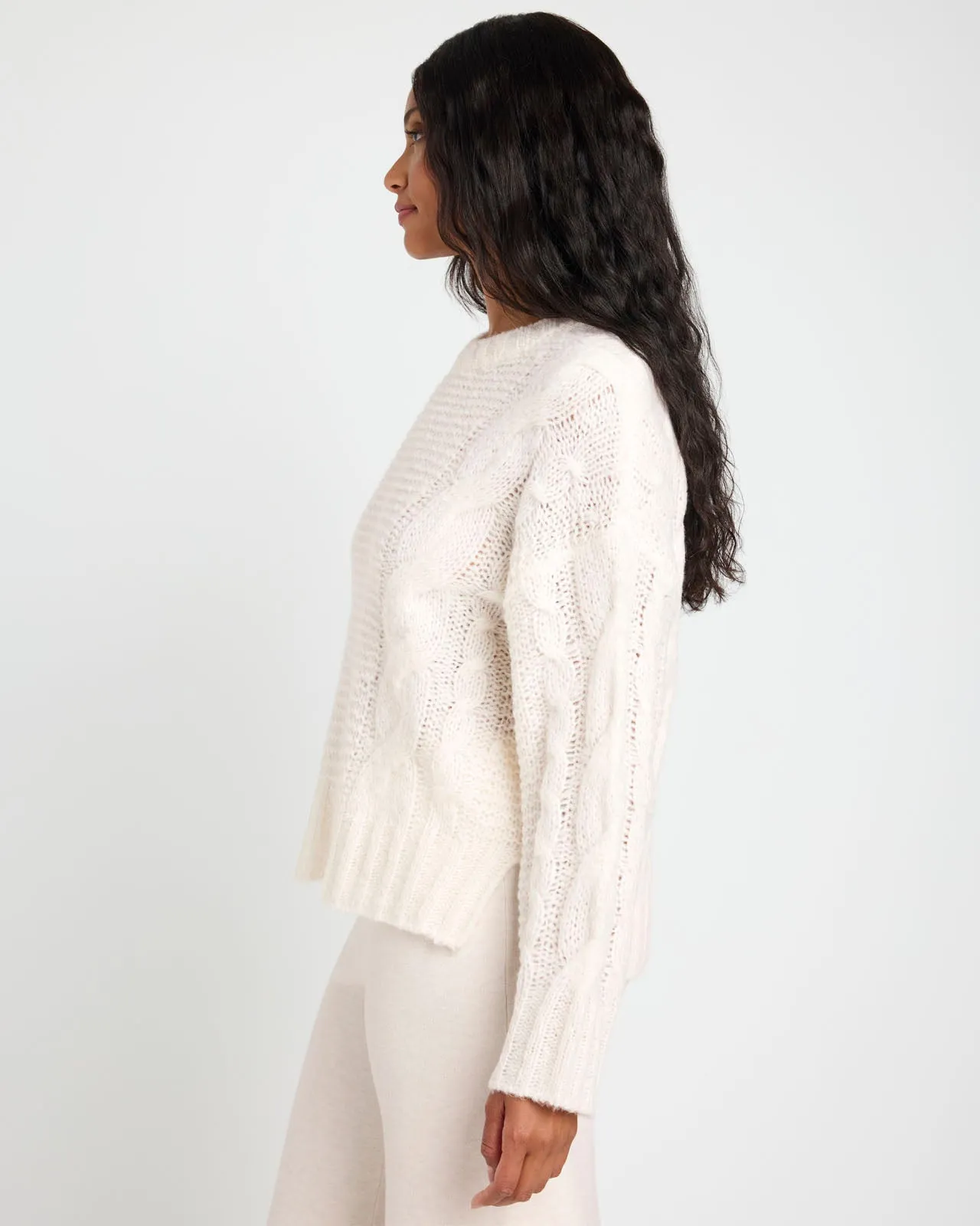 Splendid x Cellajaneblog Cashblend Cable Knit Sweater