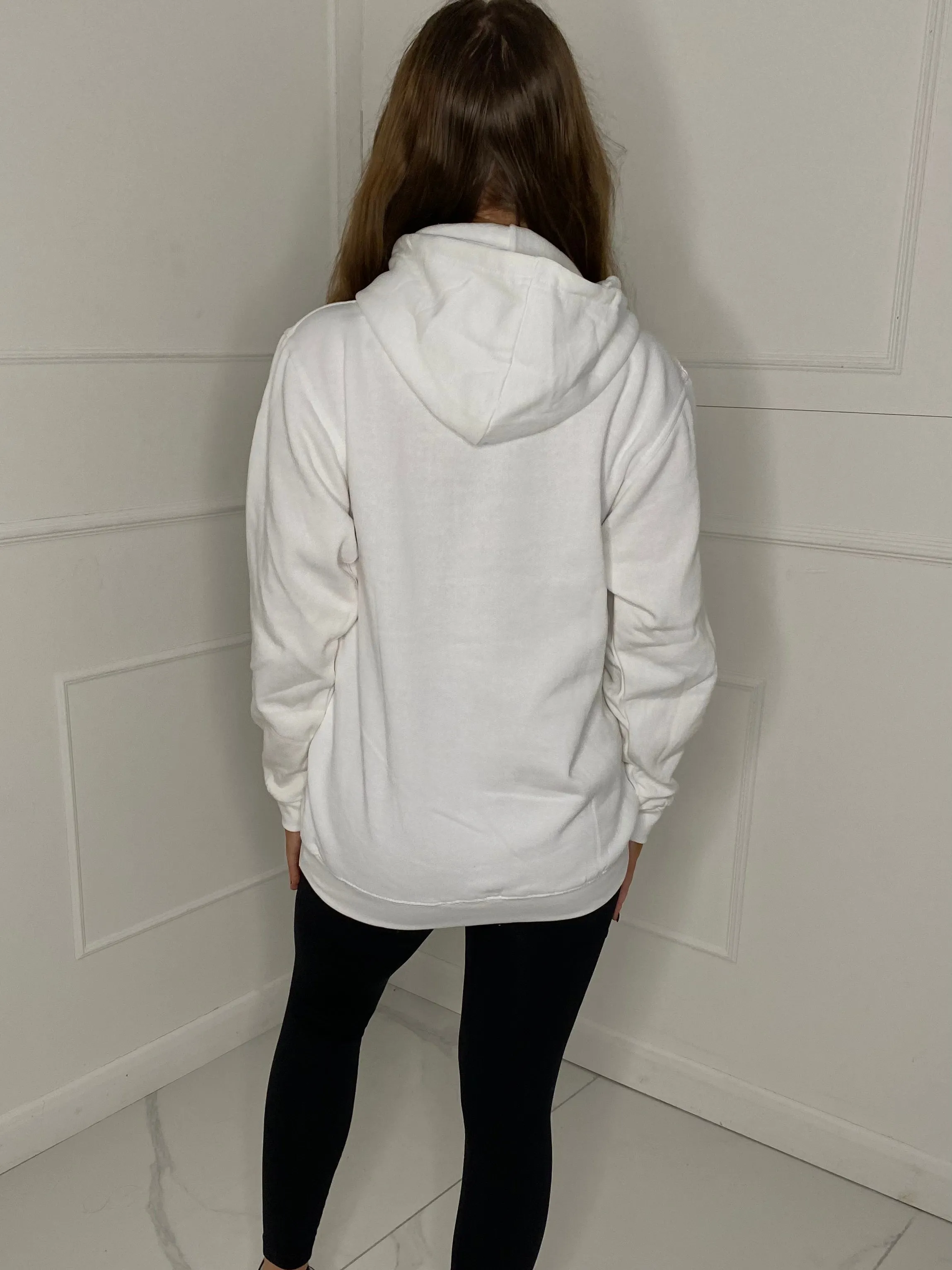 Target Teddy Print Hoodie - White