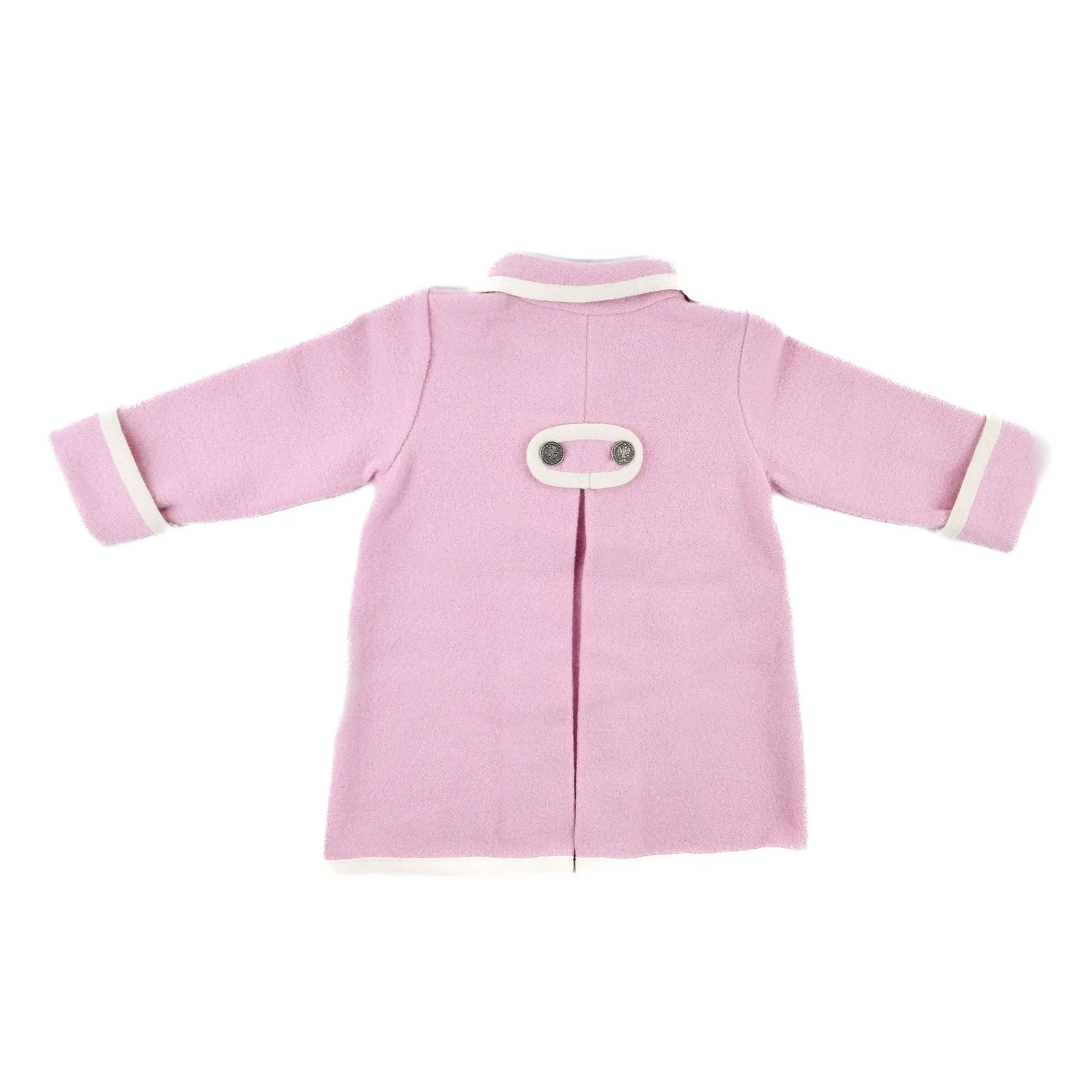 The Princess Charlotte Coat - Pink with White Trim