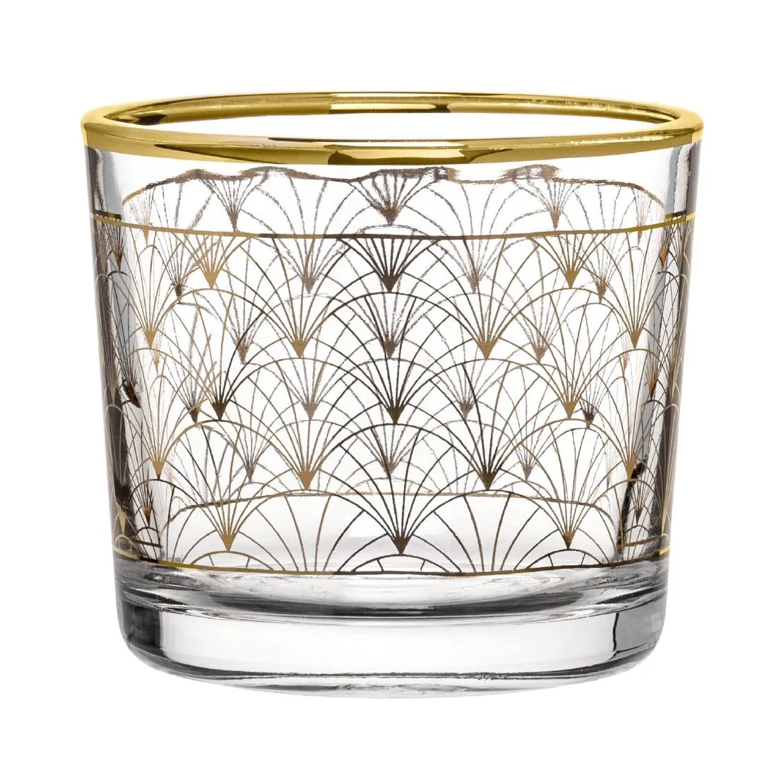 Utopia Alanya Glass Candle Holders Gold (Pack of 48)