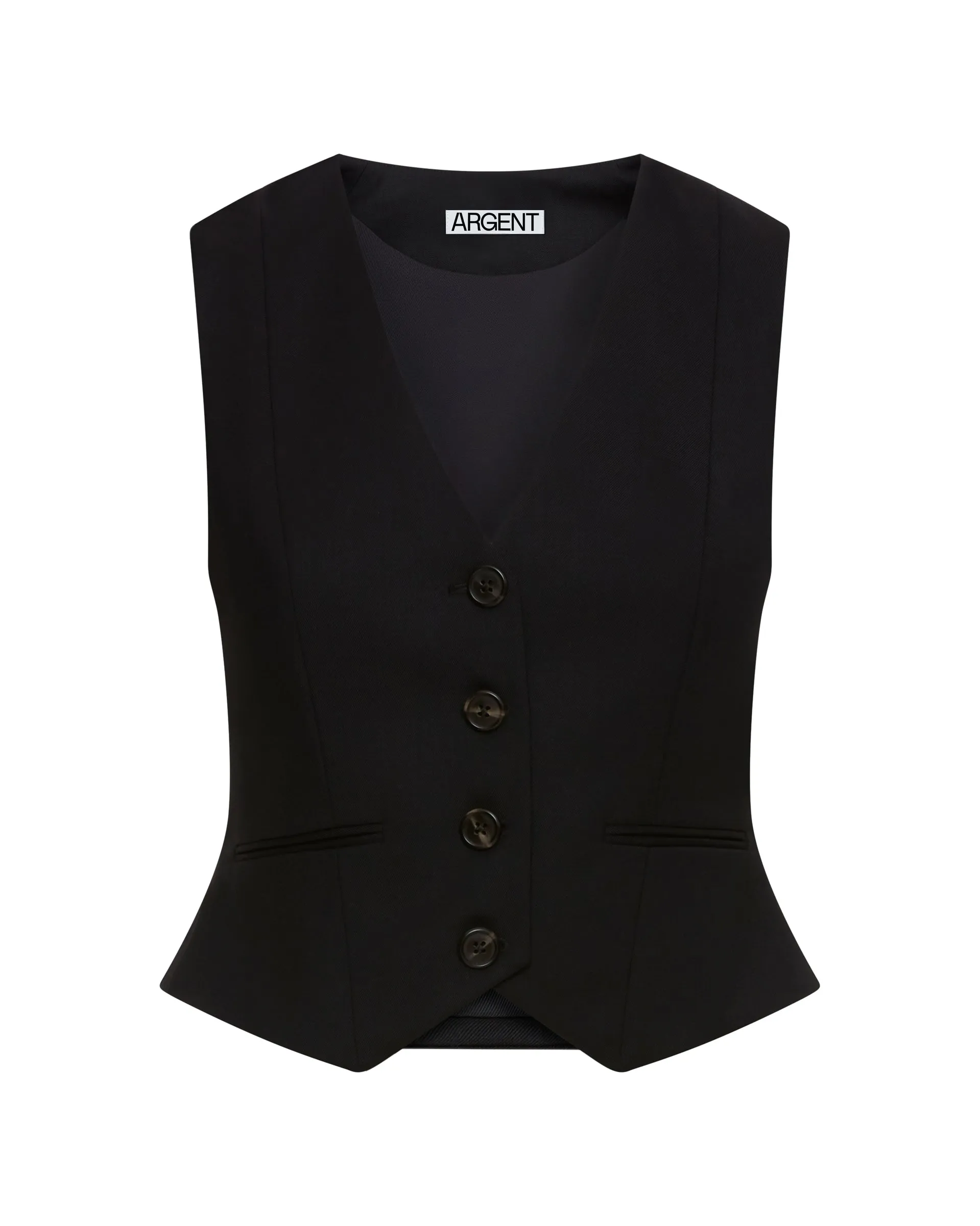 Waistcoat in Seasonless Wool | Black