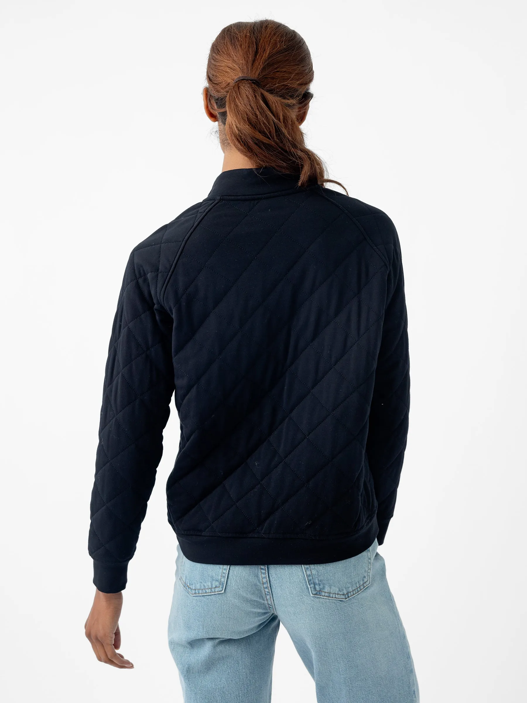 Women's Ultra-Soft Bamboo Quilted Snap Pullover