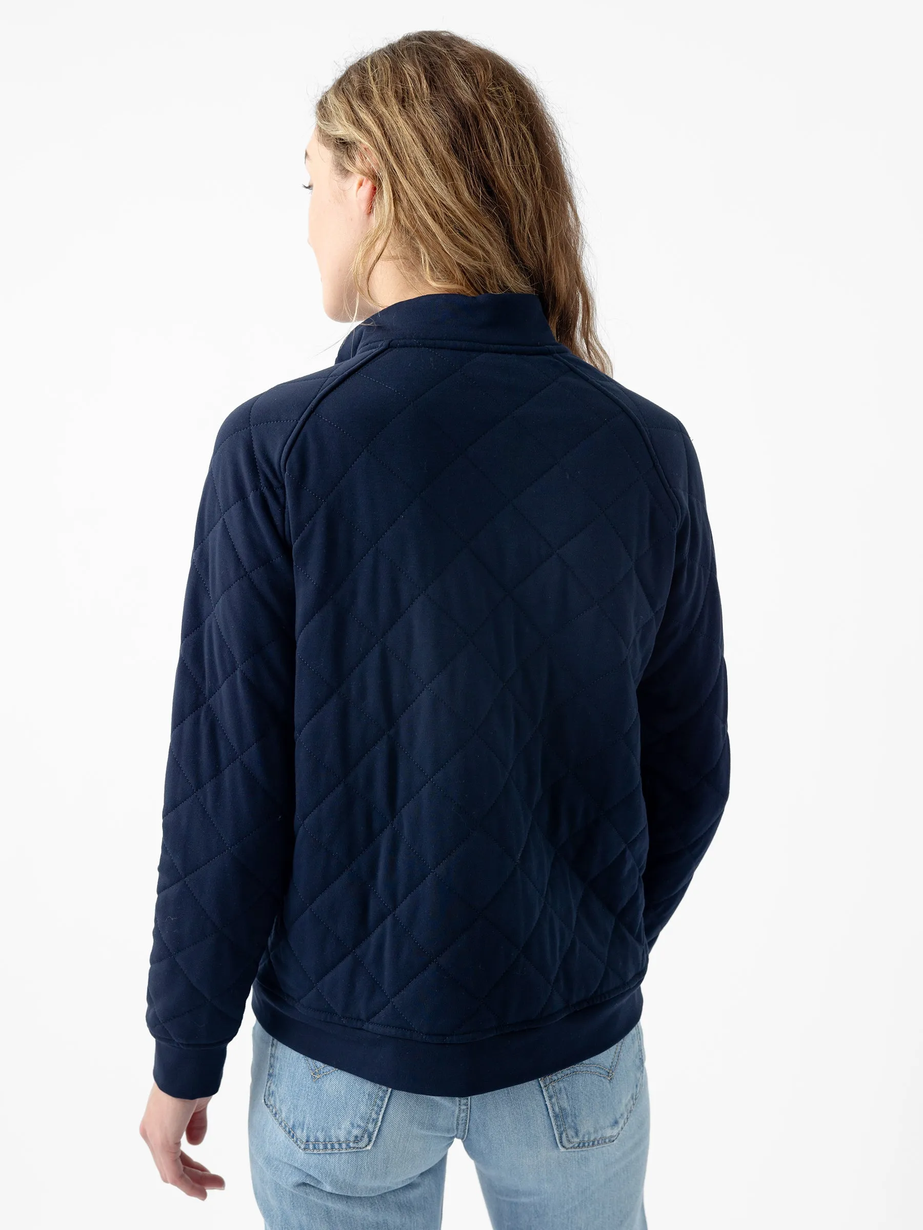 Women's Ultra-Soft Bamboo Quilted Snap Pullover