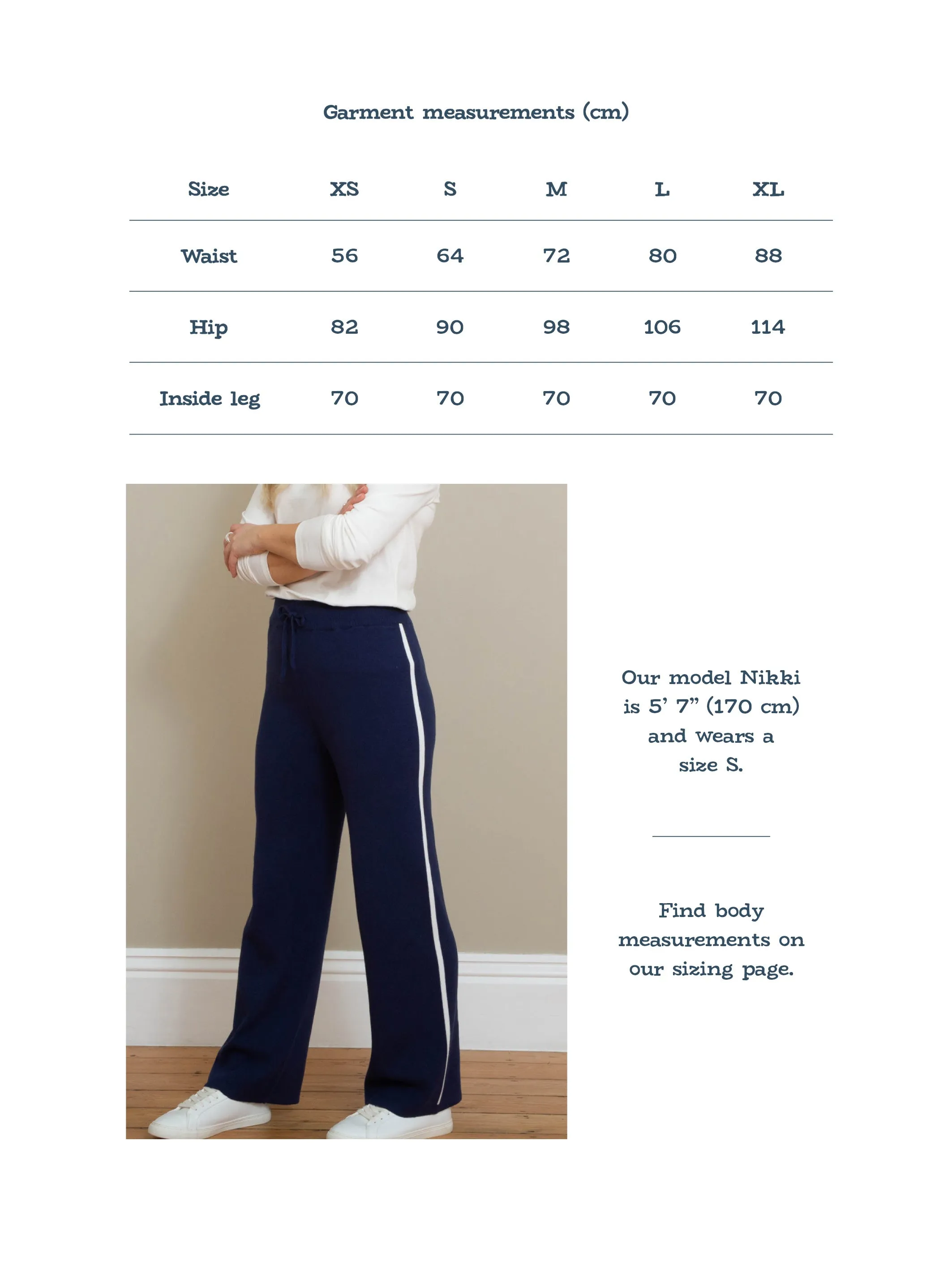 Wynford wide leg knit trousers