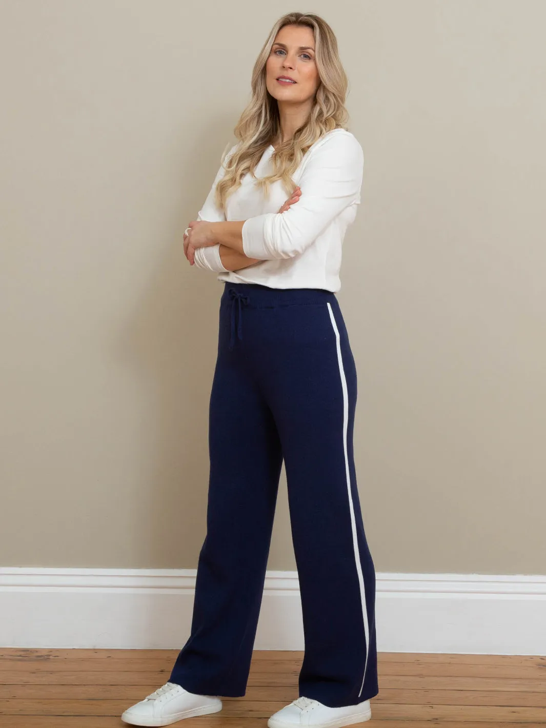 Wynford wide leg knit trousers